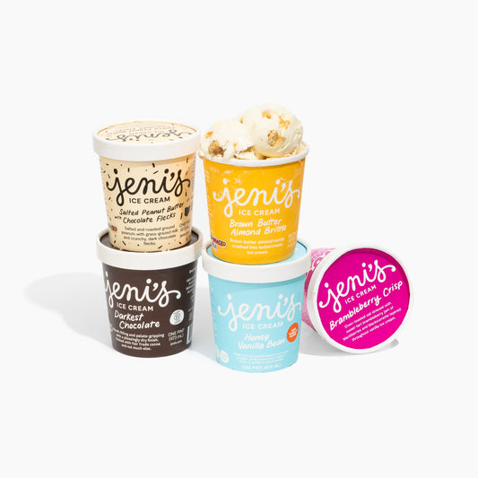 Collection of 168一分钟极速赛车官网's Ice Cream containers in various flavors on a white background
